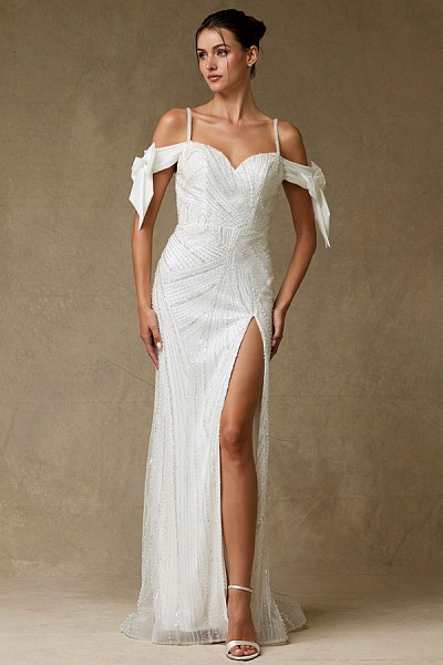 Embellished Fitted Wedding Gown