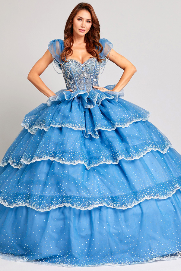 Embellished Sweetheart Neckline Quinceanera Ball Gown