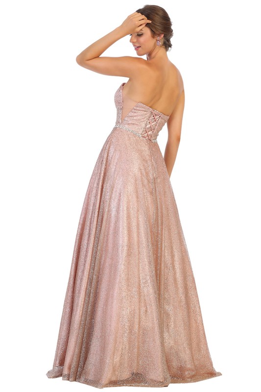 Glitter Sweetheart A Line Prom Dress