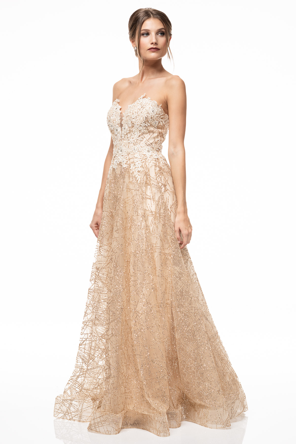 Strapless Sweetheart A Line Dress