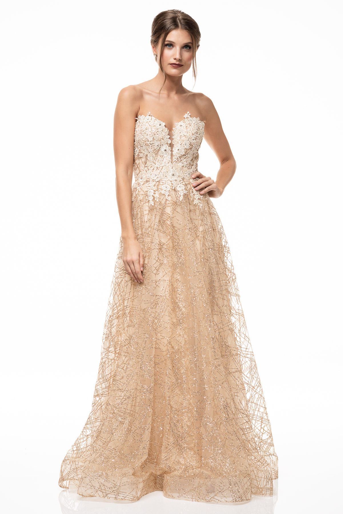 Strapless Sweetheart A Line Dress