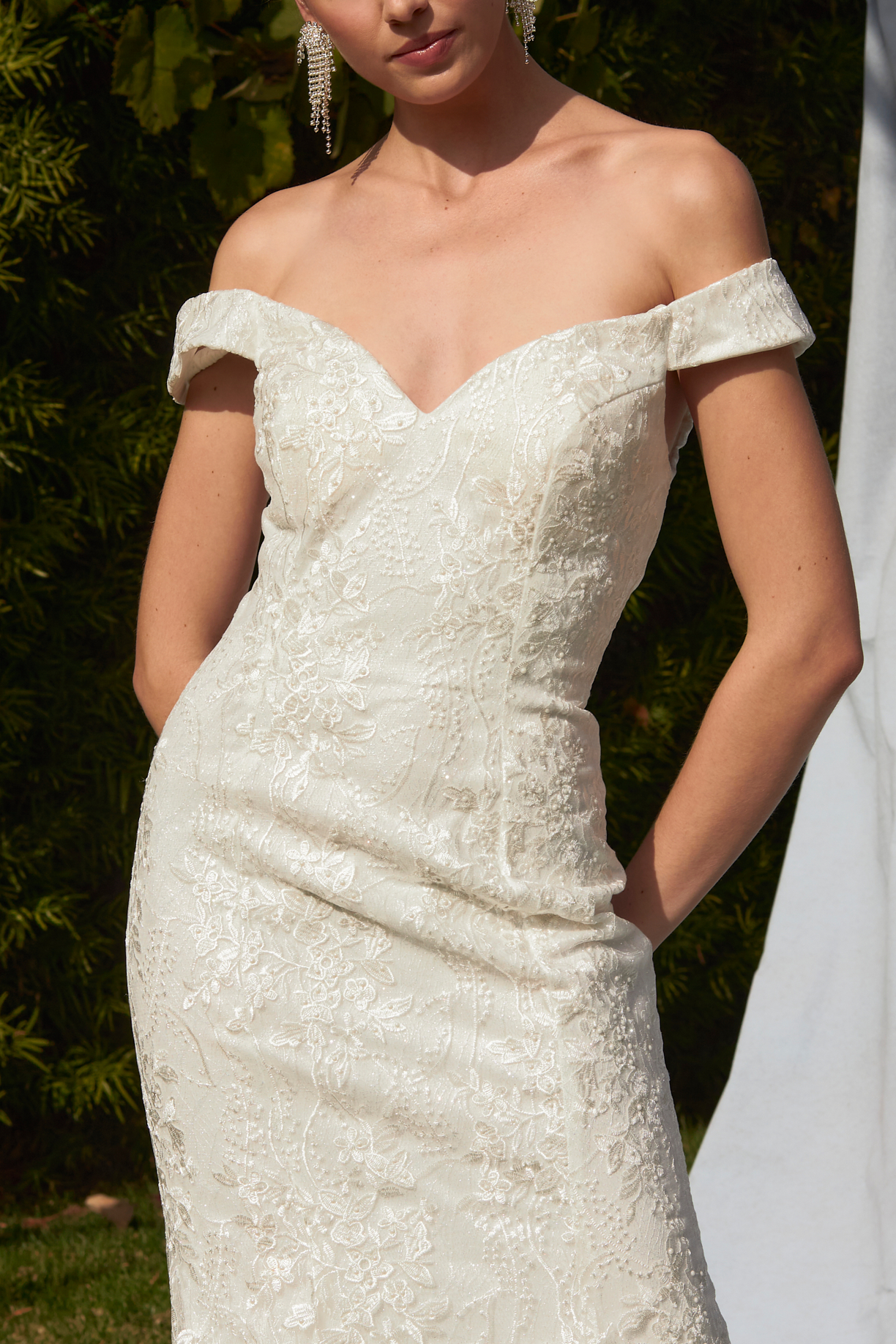 OFF SHOULDER, MERMAID WEDDING DRESS