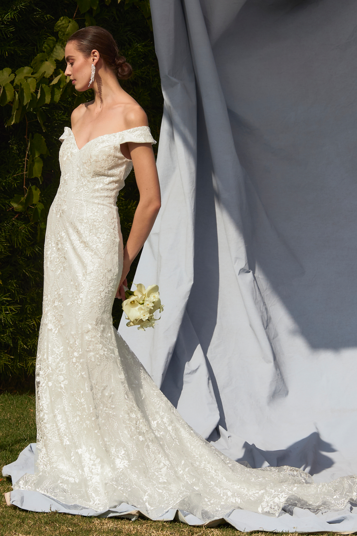 OFF SHOULDER, MERMAID WEDDING DRESS