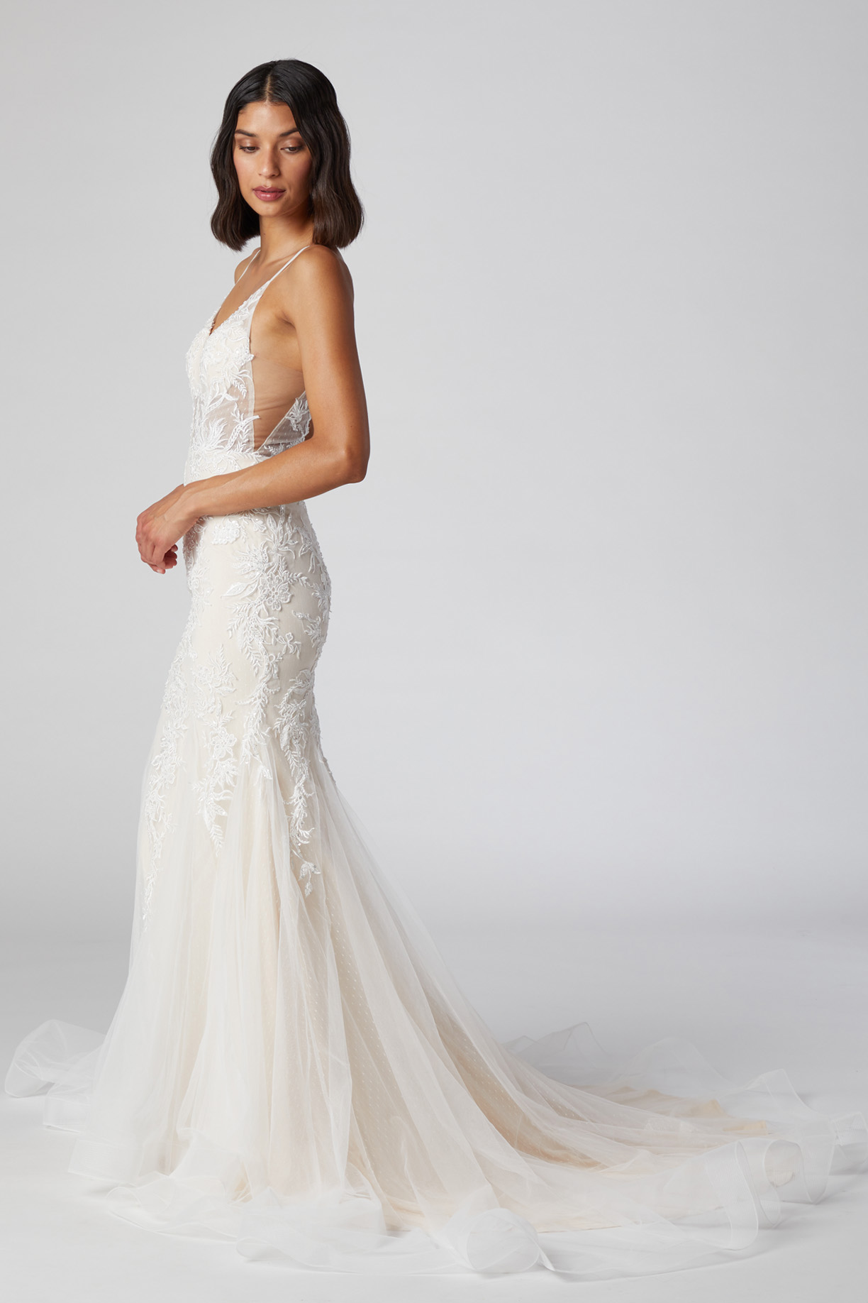SLEEVELESS, V-NECK, MERMAID, TAIL