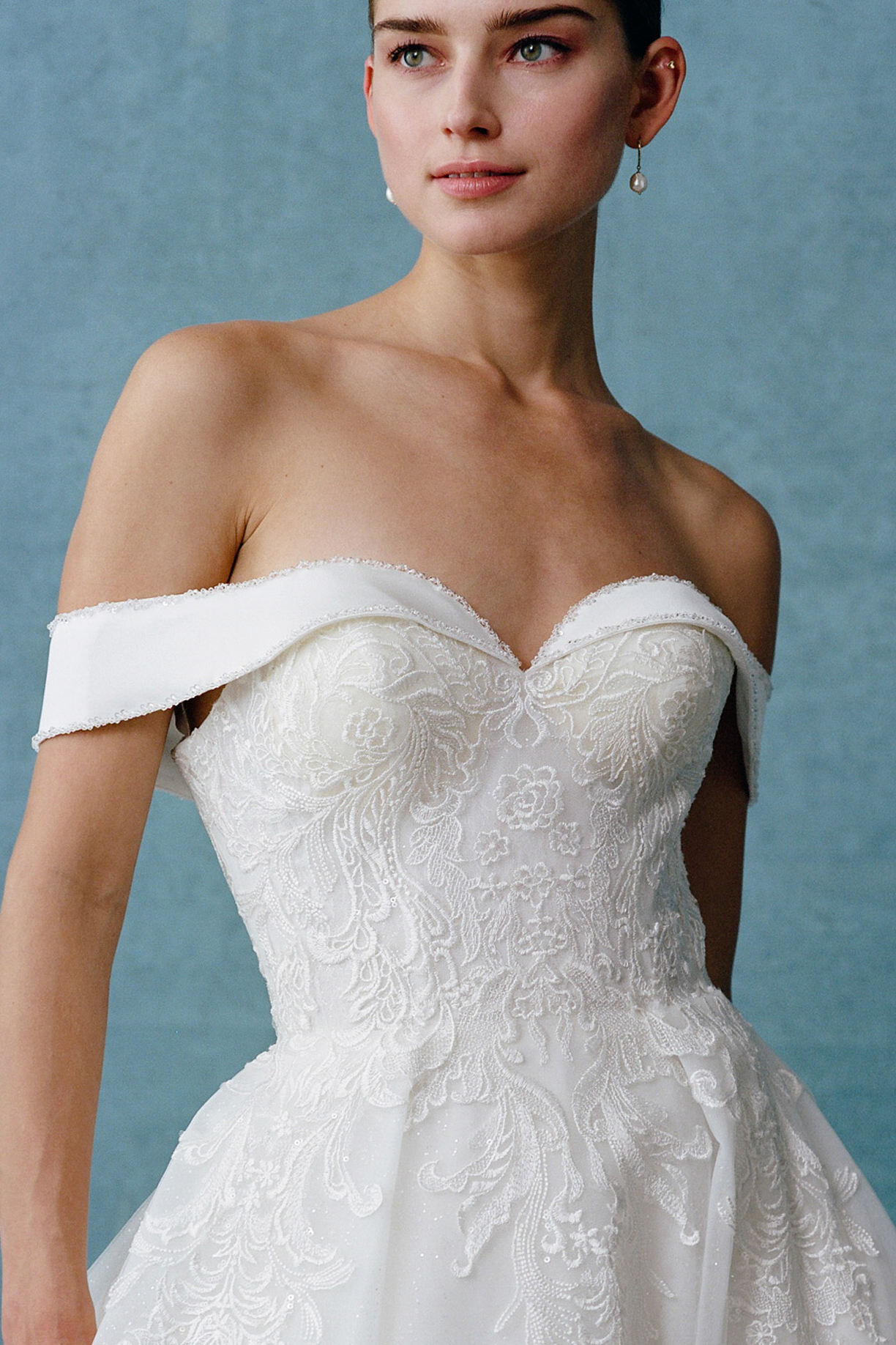 OFF SHOULDER, SWEETHEART, BRIDAL GOWN