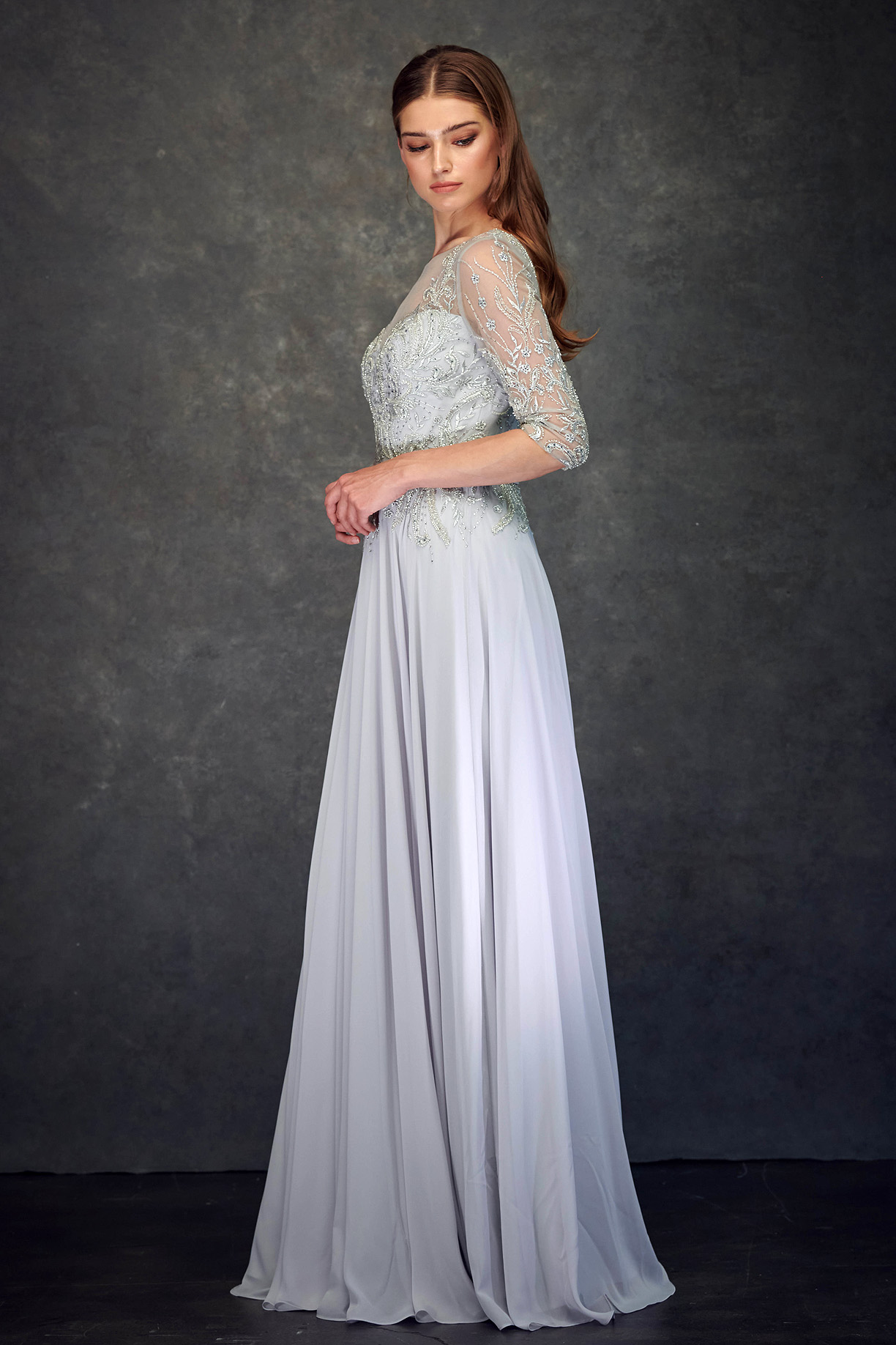 3/4 LONG SLEEVE, BATEAU, A-LINE, FIXED BELT