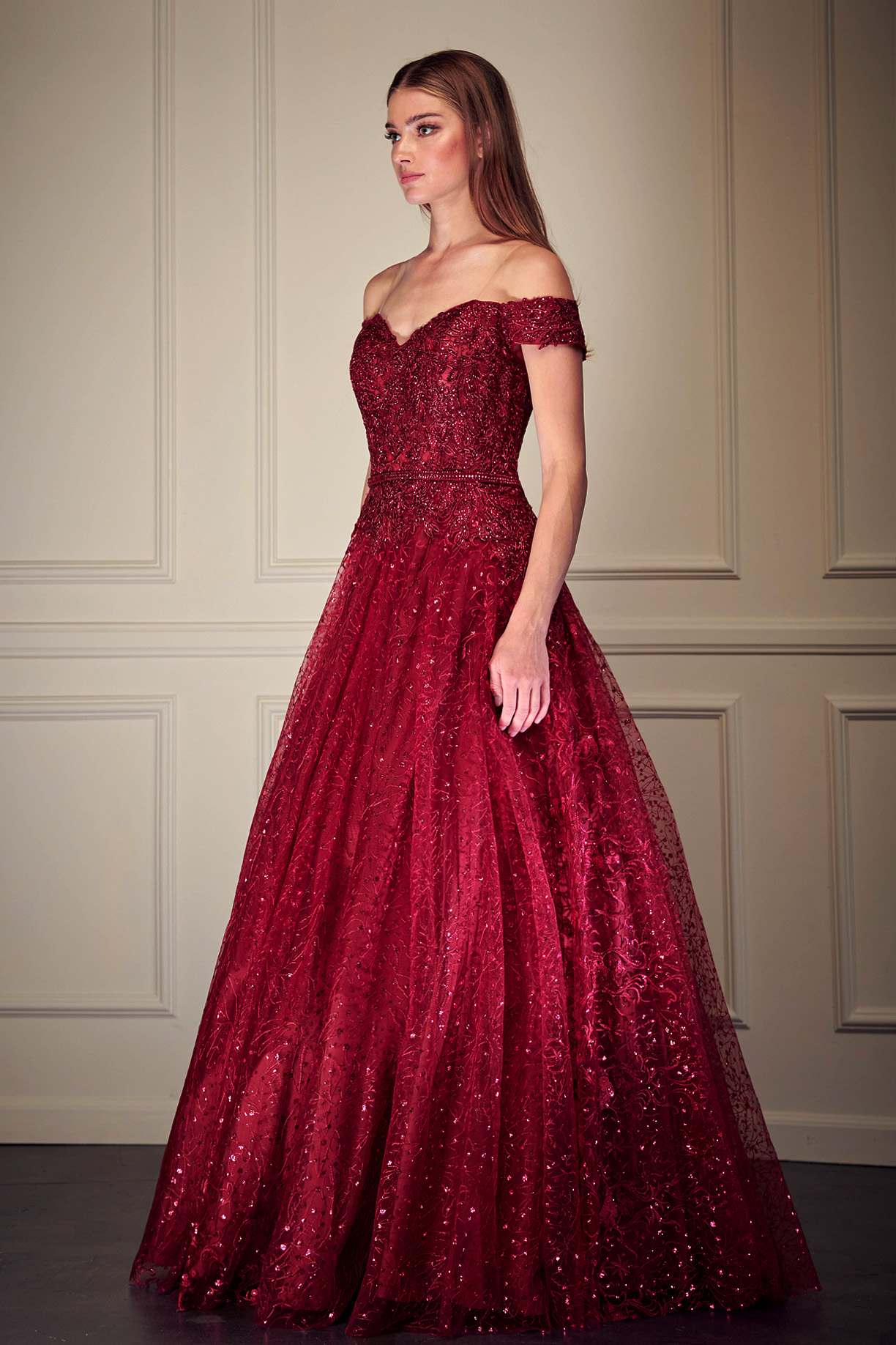 OFF-SHOULDER, SWEETHEART, BALL GOWN