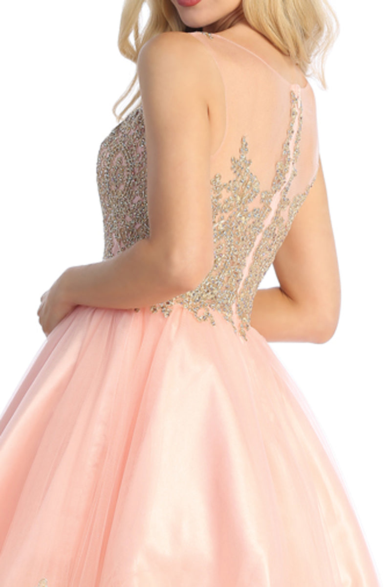 Sleeveless Embellished Cocktail Dress | 196-020