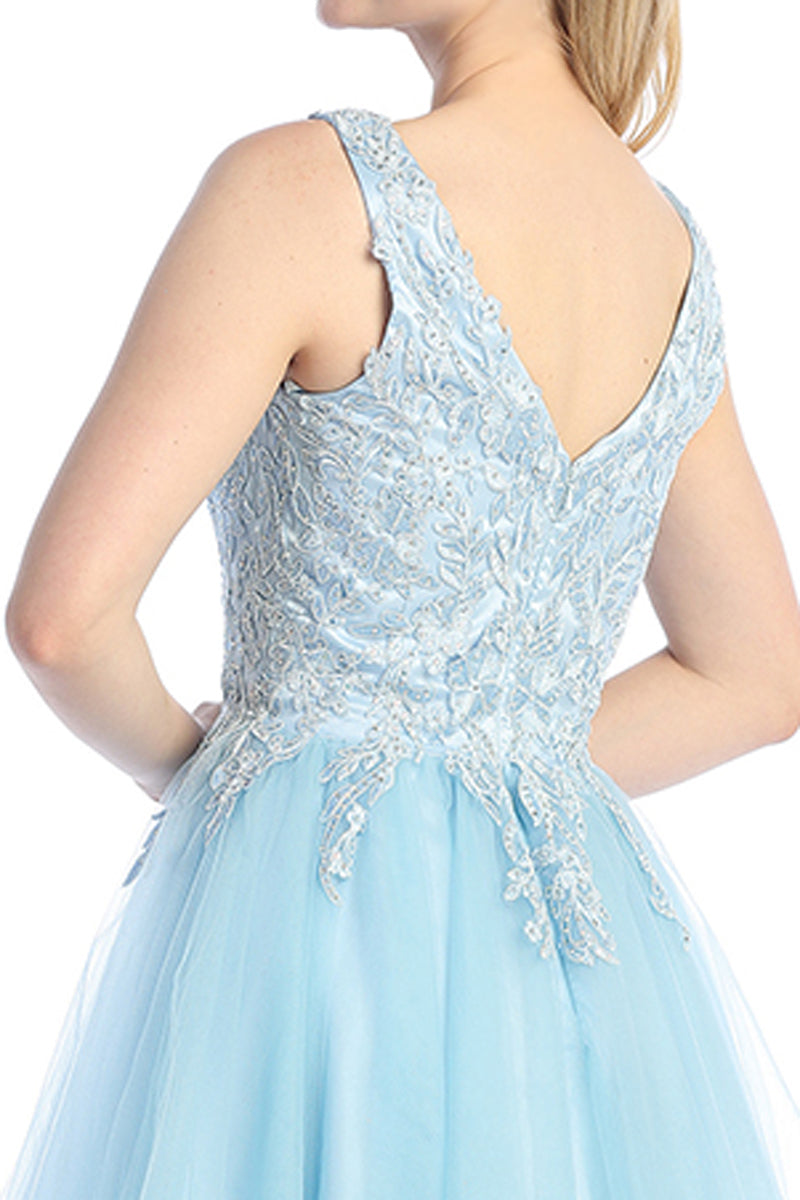 Sleeveless Tulle A-Line Cocktail Dress | 196-249