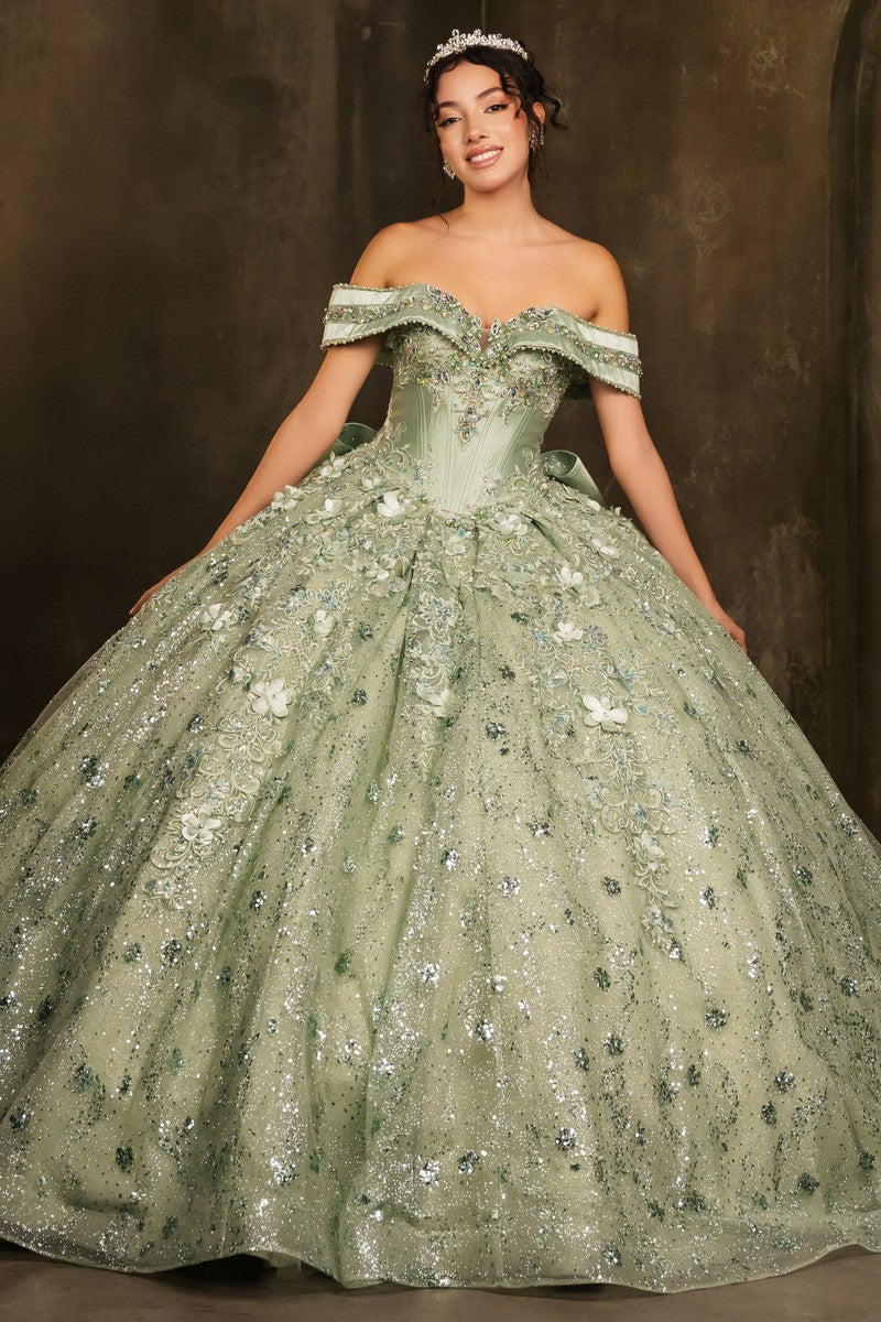 Sage Sweetheart Beaded Ballgown