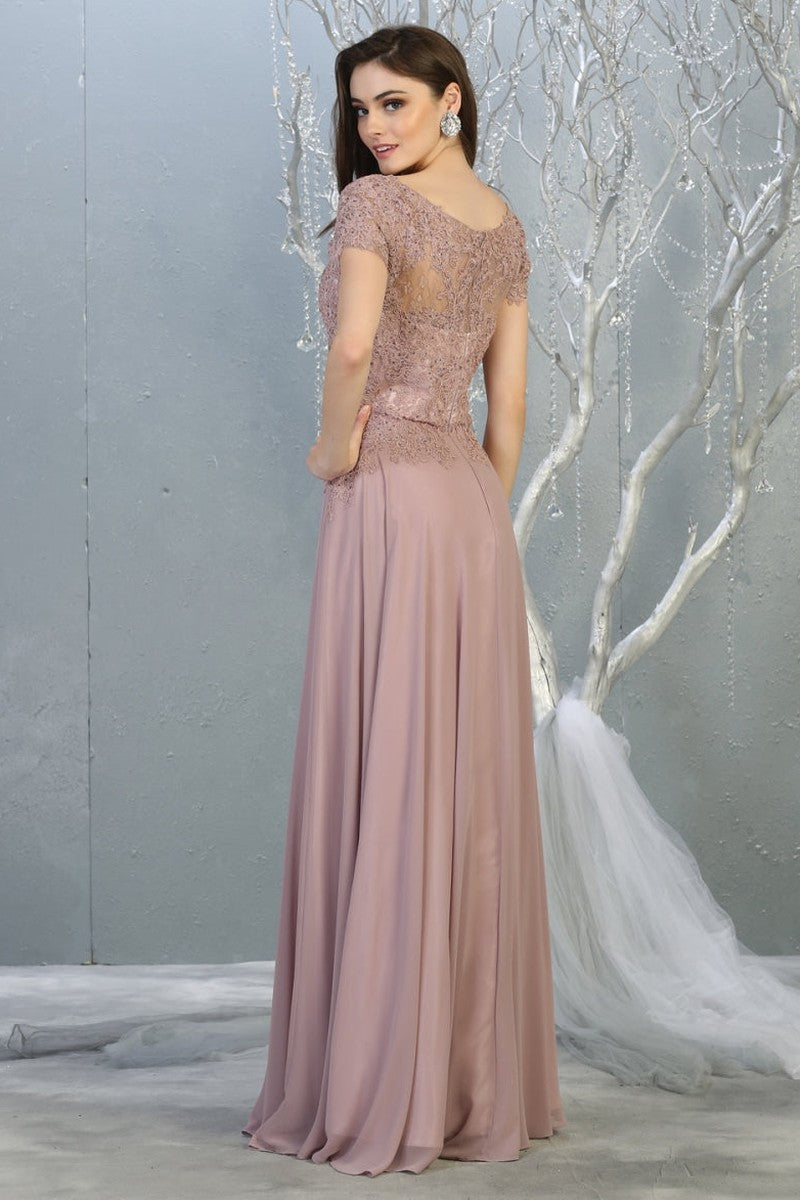 Short Sleeve Jeweled Applique A-line Dress