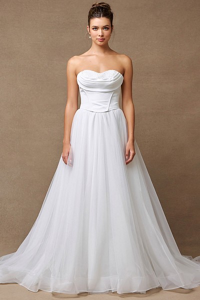 Strapless Sweetheart A Line Wedding...