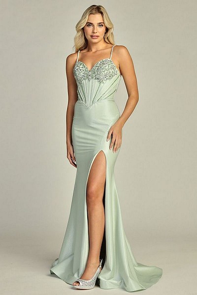 Sleeveless Sweetheart Embellished T...