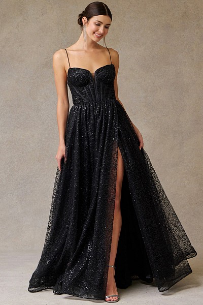 Sleeveless Skinny Straps A Line Dre...