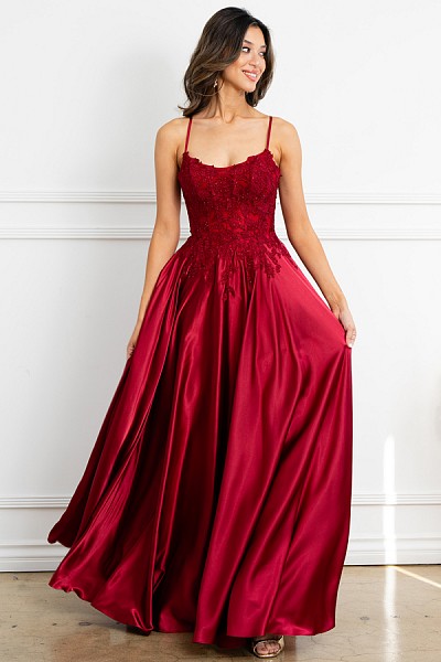 Sleeveless Spaghetti Straps A Line ...