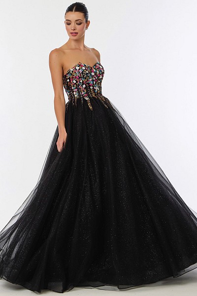 Strapless Sweetheart Sequin Design ...