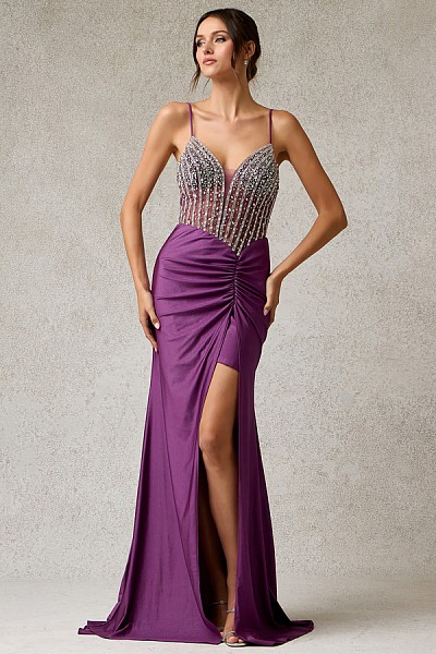 Spaghetti Straps Plunging Neckline ...