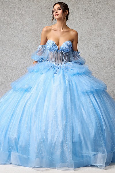 Ballgown w/ Strapless Sweetheart Ne...