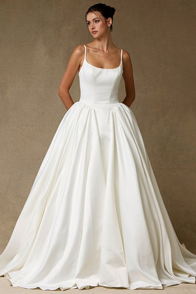 Sleeveless Scoop Neckline A Line Sa...