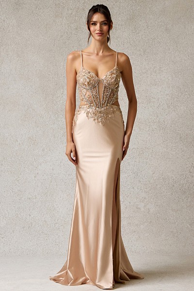 Sleeveless Sweetheart Stretch Crepe...