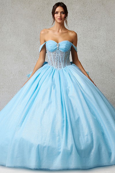 Off Shoulder Sweetheart Illusion To...