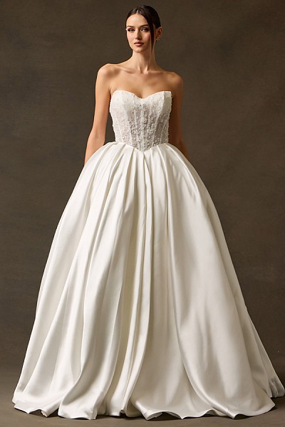 Strapless Sweetheart A Line Mikado ...