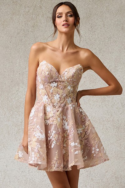 Strapless Sweetheart Illusioin Top ...