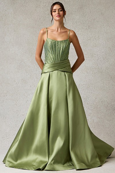 Sleeveless Spaghetti Straps Mikado ...