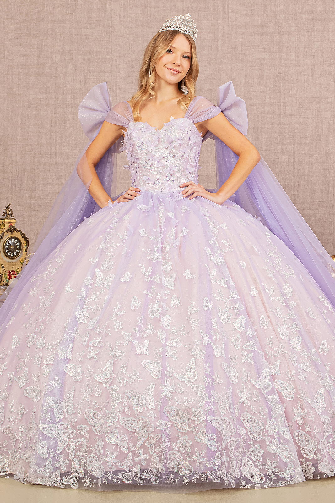 Jewel Glitter Quinceanera Gown