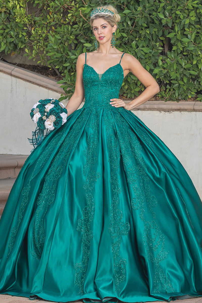 Sweetheart Spaghetti Straps Quinceanera Ball Gown