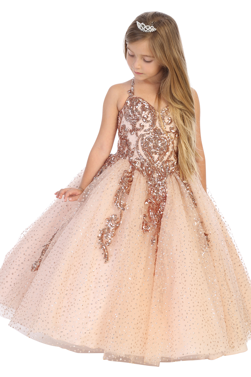 Sequin Embellished Top Glitter Girl Dress