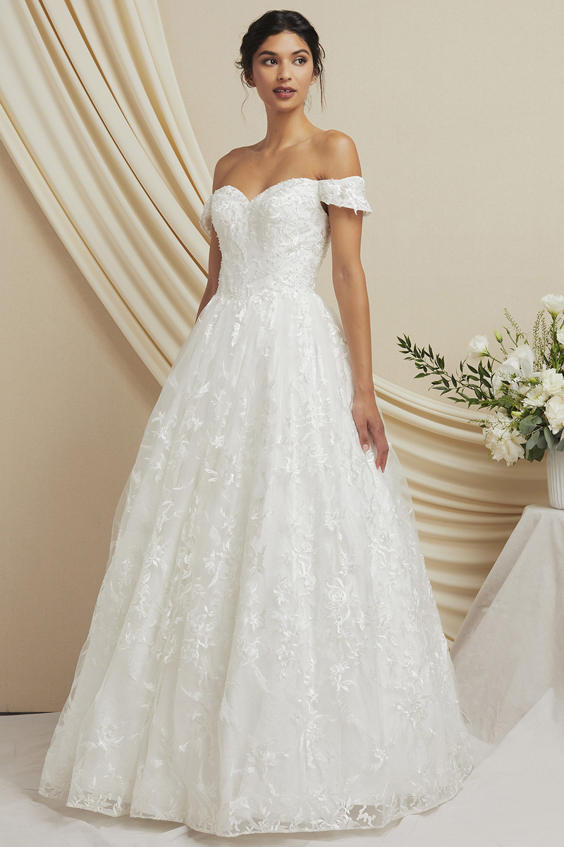 Off Shoulder Sweetheart Ball Gown