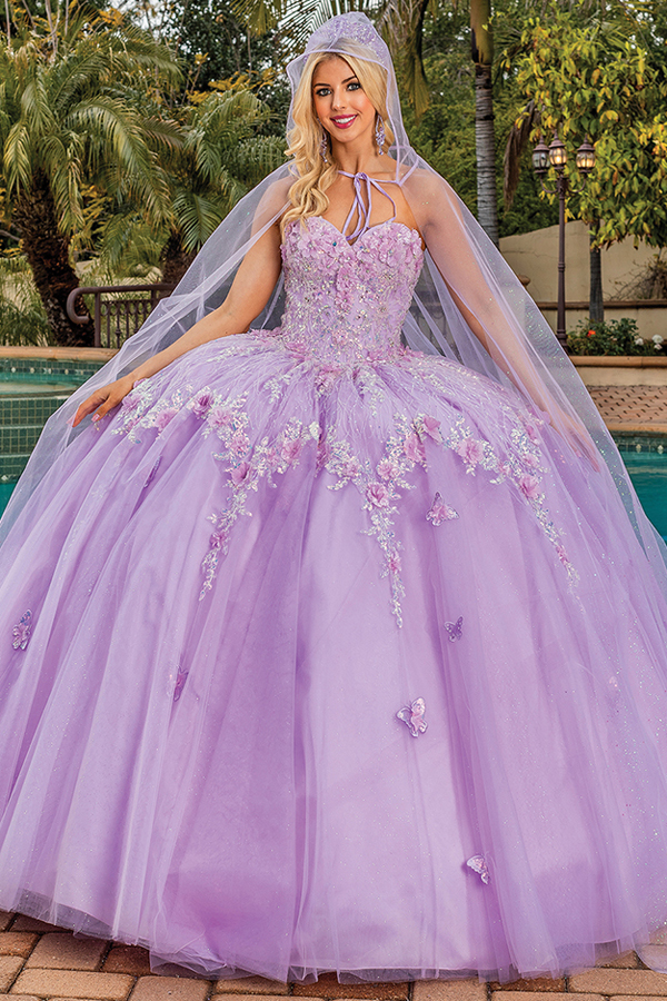 Sweetheart Embroidered Top Ball Gown