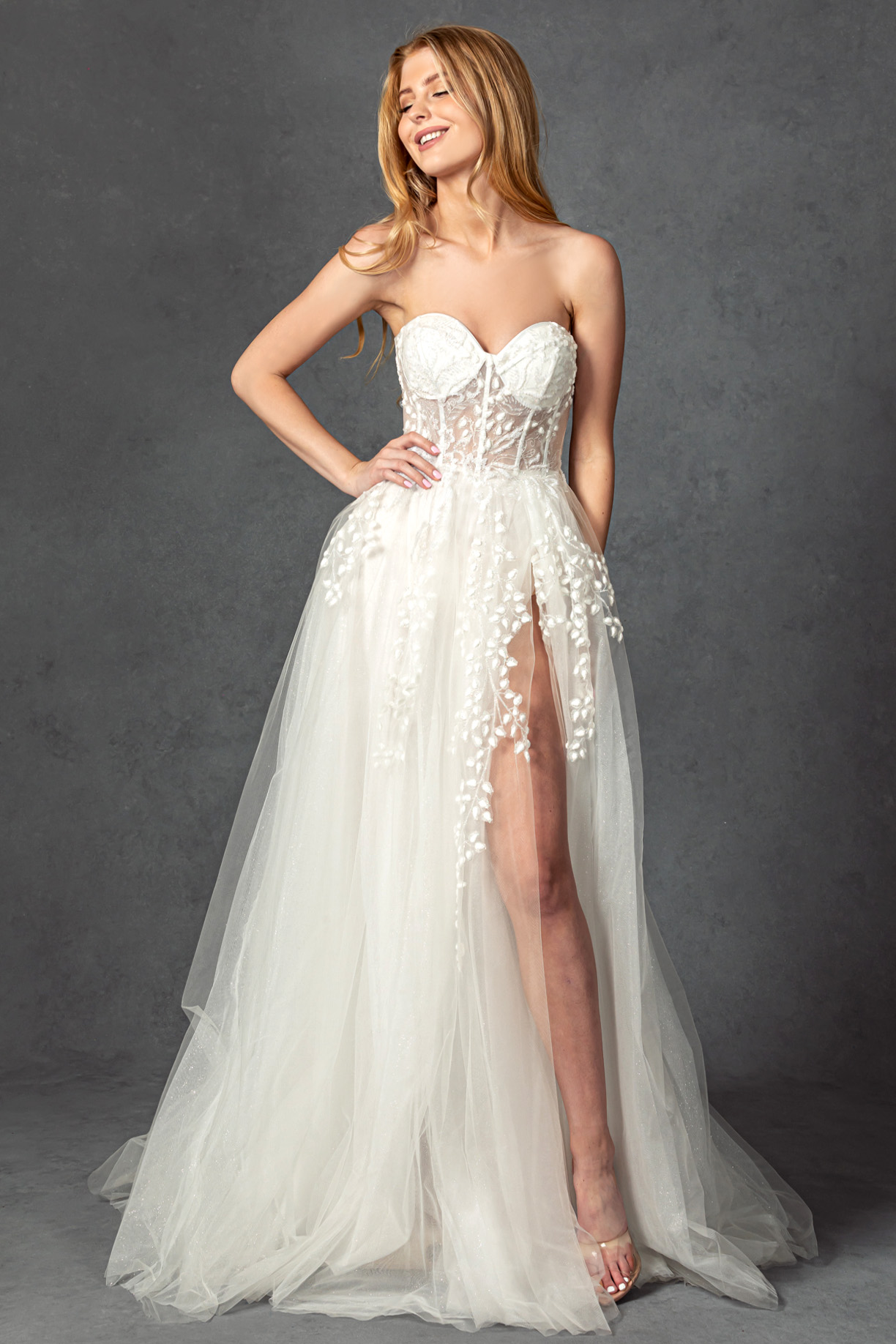 Strapless Sweetheart A Line Wedding Gown