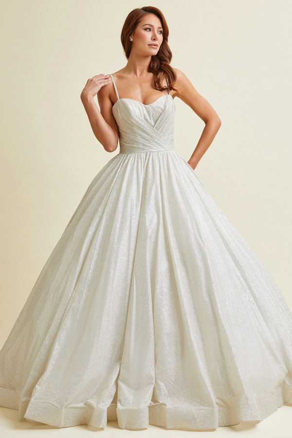Sleeveless Pleated Sweetheart Top Quinceanera Ball Gown