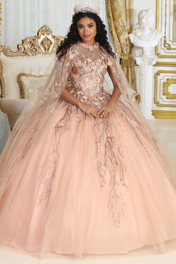 Embroidery Sequin Embellished Top Quinceanera Ball Gown