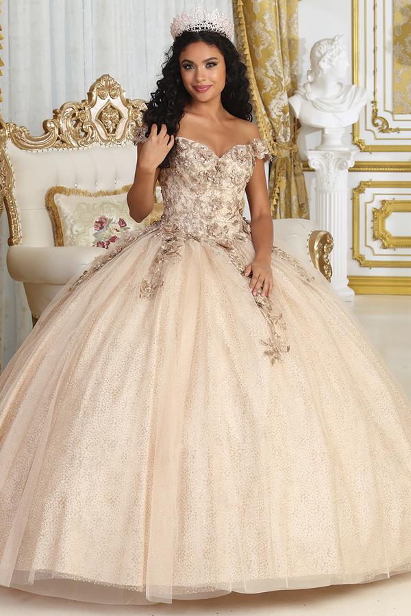 Off Shoulder Sweetheart Embroidered Top Quinceanera Ball Gown