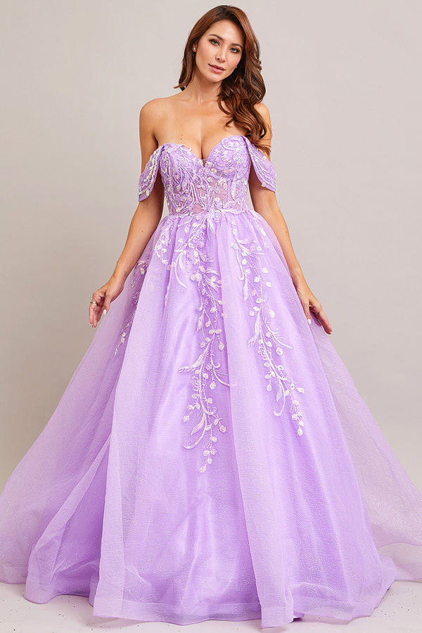 Off Shoulder Sequin/Embroidery Quinceanera Ball Gown