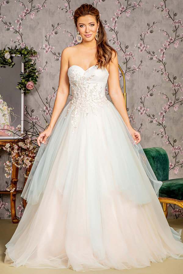 Strapless Sweetheart Layered A Line Dress