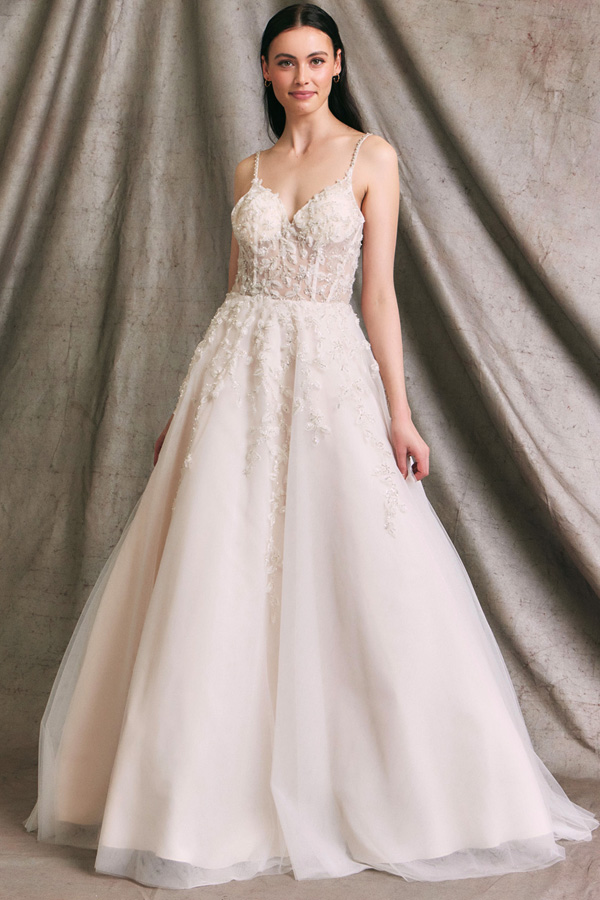 Sleeveless Sweetheart Neckline Bustier Corset Wedding Gown