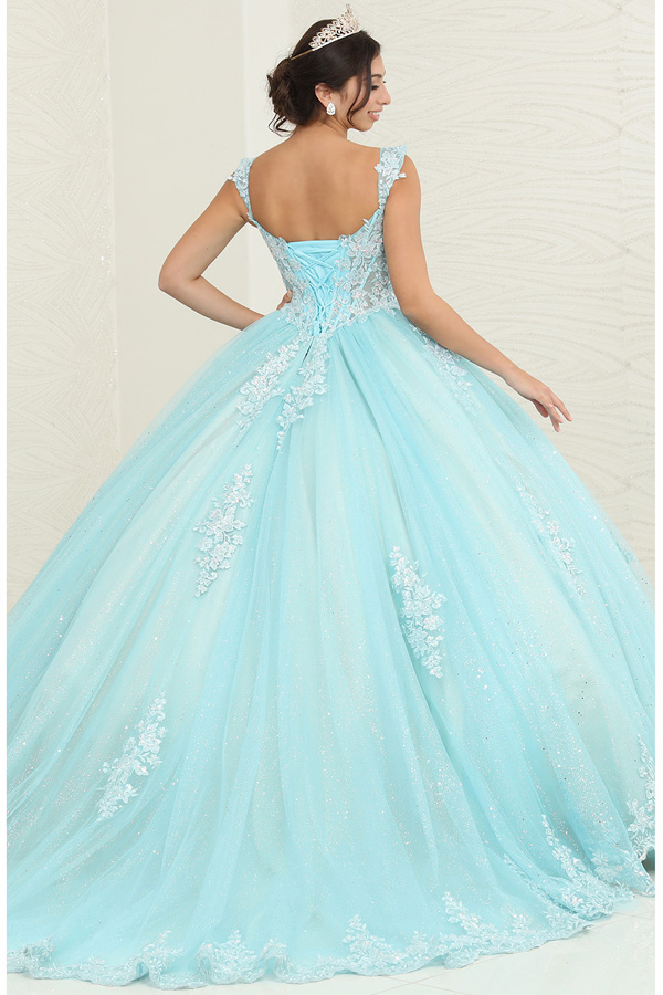 Off Shoulder Bustier Corset Top Quinceanera Ball Gown