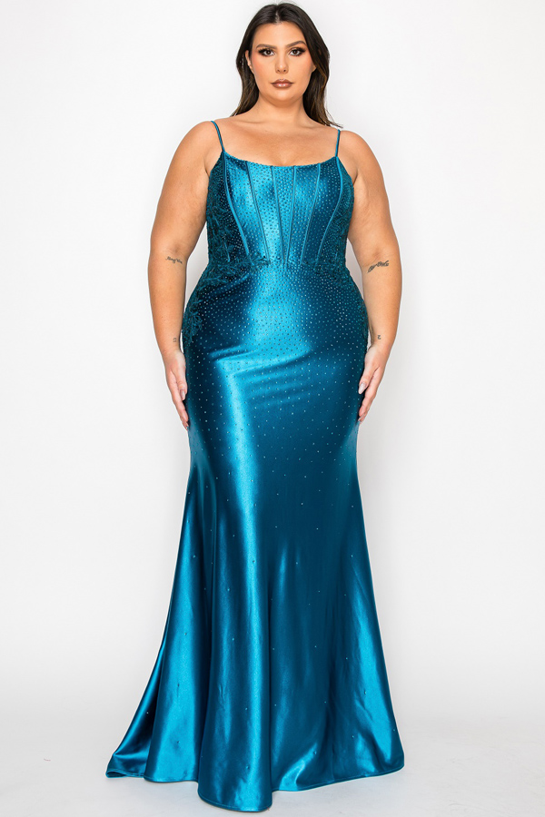 Curvy Bustier Corset Top Mermaid Dress