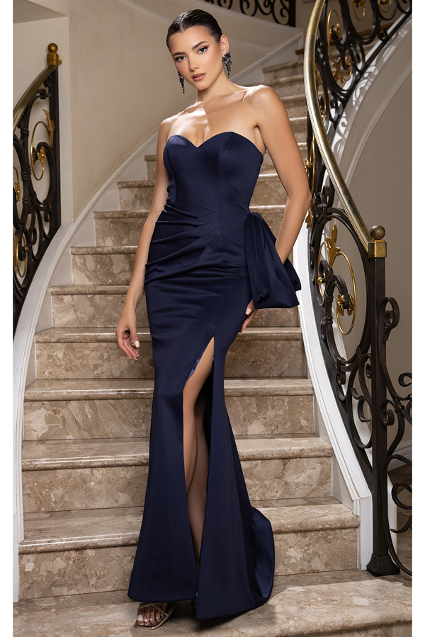 Strapless Sweetheart Solid Sheath Dress