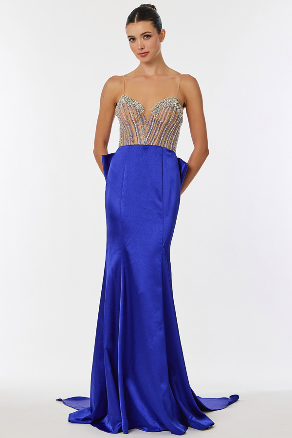 Sleeveless Sweetheart Jewel Detail Sheath Dress