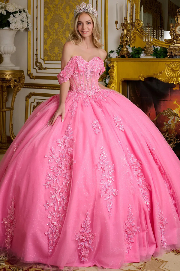 Off Shoulder Sweetheart Illusion Top Quince Dress