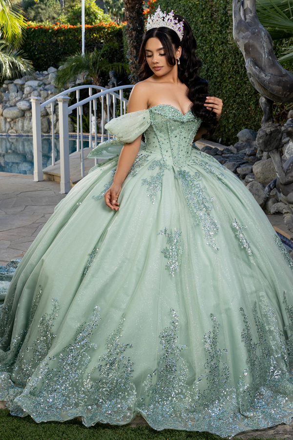 Off Shoulder Sweetheart Extra Wide Ball Gown
