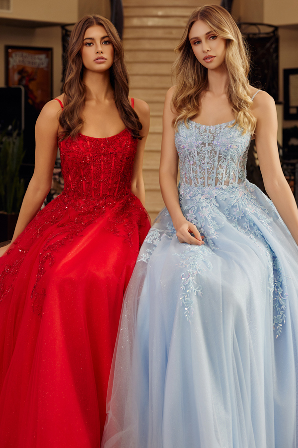 Sleeveless Boat Neck Spaghetti Strap A Line Dress