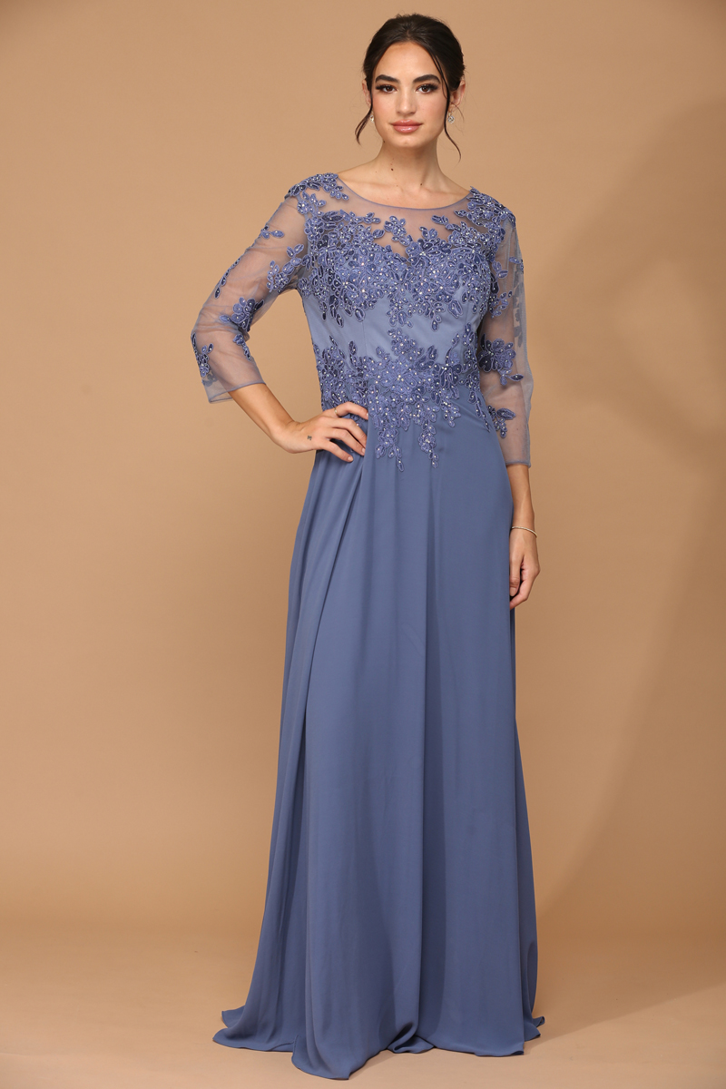 Mama Long Gown with 3Q Sleeve