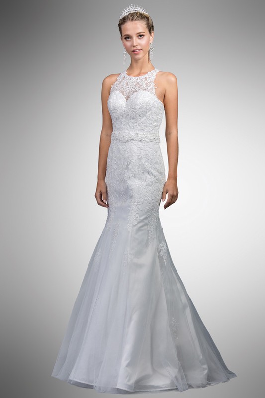 Halter Neck Mermaid Style Bridal Gown