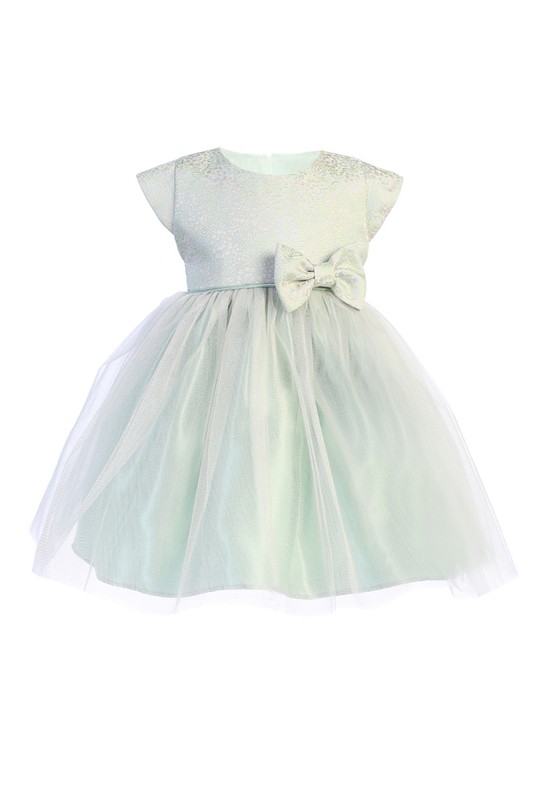 Floral Jacquard Baby Girl Dress